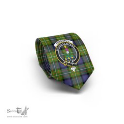 Scottish Ferguson Modern Tartan Tie with Family Crest Tartan Plaid NeckTie Scottish Plaid Tartan Plaid - ScotsTee - scotstee.com