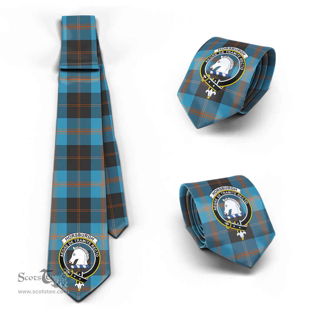 Scottish Horsburgh Tartan Tie with Family Crest Tartan Plaid NeckTie Scottish Plaid Tartan Plaid - ScotsTee - scotstee.com