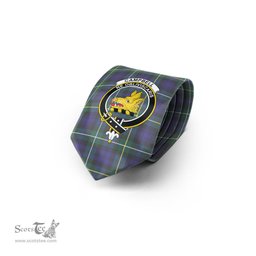 Scottish Campbell Argyll Modern Tartan Tie with Family Crest Tartan Plaid NeckTie Scottish Plaid Tartan Plaid - ScotsTee - scotstee.com