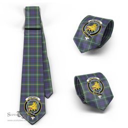 Scottish Campbell Argyll Modern Tartan Tie with Family Crest Tartan Plaid NeckTie Scottish Plaid Tartan Plaid - ScotsTee - scotstee.com