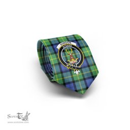 Scottish Gordon Old Ancient Tartan Tie with Family Crest Tartan Plaid NeckTie Scottish Plaid Tartan Plaid - ScotsTee - scotstee.com