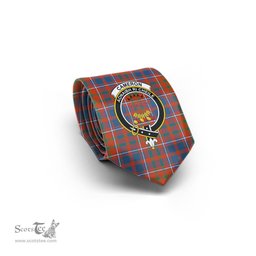 Scottish Cameron of Lochiel Ancient Tartan Tie with Family Crest Tartan Plaid NeckTie Scottish Plaid Tartan Plaid - ScotsTee - scotstee.com