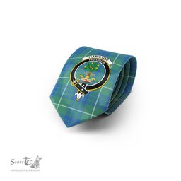 Scottish Hamilton Hunting Ancient Tartan Tie with Family Crest Tartan Plaid NeckTie Scottish Plaid Tartan Plaid - ScotsTee - scotstee.com