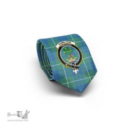 Scottish Hamilton Hunting Ancient Tartan Tie with Family Crest Tartan Plaid NeckTie Scottish Plaid Tartan Plaid - ScotsTee - scotstee.com