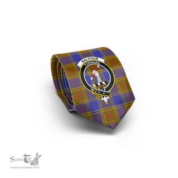 Scottish Balfour Modern Tartan Tie with Family Crest Tartan Plaid NeckTie Scottish Plaid Tartan Plaid - ScotsTee - scotstee.com