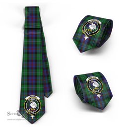 Scottish Campbell of Cawdor Tartan Tie with Family Crest Tartan Plaid NeckTie Scottish Plaid Tartan Plaid - ScotsTee - scotstee.com