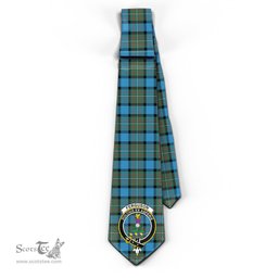 Scottish Fergusson Ancient Tartan Tie with Family Crest Tartan Plaid NeckTie Scottish Plaid Tartan Plaid - ScotsTee - scotstee.com
