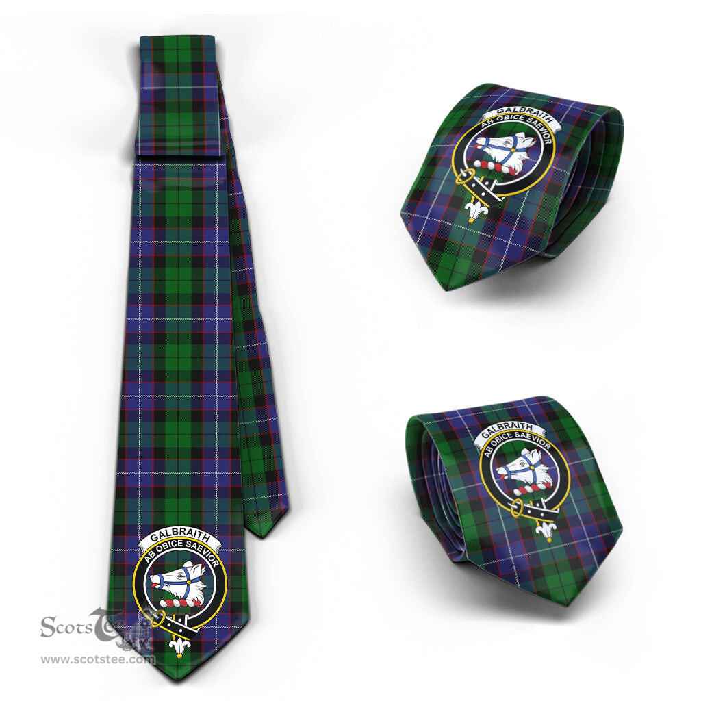 Scottish Galbraith Tartan Tie with Family Crest Tartan Plaid NeckTie Scottish Plaid Tartan Plaid - ScotsTee - scotstee.com