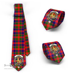 Scottish Gow Modern Tartan Tie with Family Crest Tartan Plaid NeckTie Scottish Plaid Tartan Plaid - ScotsTee - scotstee.com