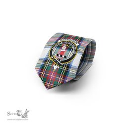 Scottish Dennistoun Tartan Tie with Family Crest Tartan Plaid NeckTie Scottish Plaid Tartan Plaid - ScotsTee - scotstee.com