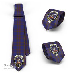 Scottish Elliot Tartan Tie with Family Crest Tartan Plaid NeckTie Scottish Plaid Tartan Plaid - ScotsTee - scotstee.com