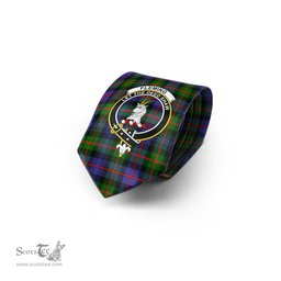 Scottish Fleming Tartan Tie with Family Crest Tartan Plaid NeckTie Scottish Plaid Tartan Plaid - ScotsTee - scotstee.com