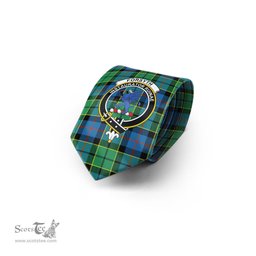 Scottish Forsyth Ancient Tartan Tie with Family Crest Tartan Plaid NeckTie Scottish Plaid Tartan Plaid - ScotsTee - scotstee.com