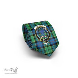 Scottish Forsyth Ancient Tartan Tie with Family Crest Tartan Plaid NeckTie Scottish Plaid Tartan Plaid - ScotsTee - scotstee.com