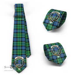 Scottish Forsyth Ancient Tartan Tie with Family Crest Tartan Plaid NeckTie Scottish Plaid Tartan Plaid - ScotsTee - scotstee.com