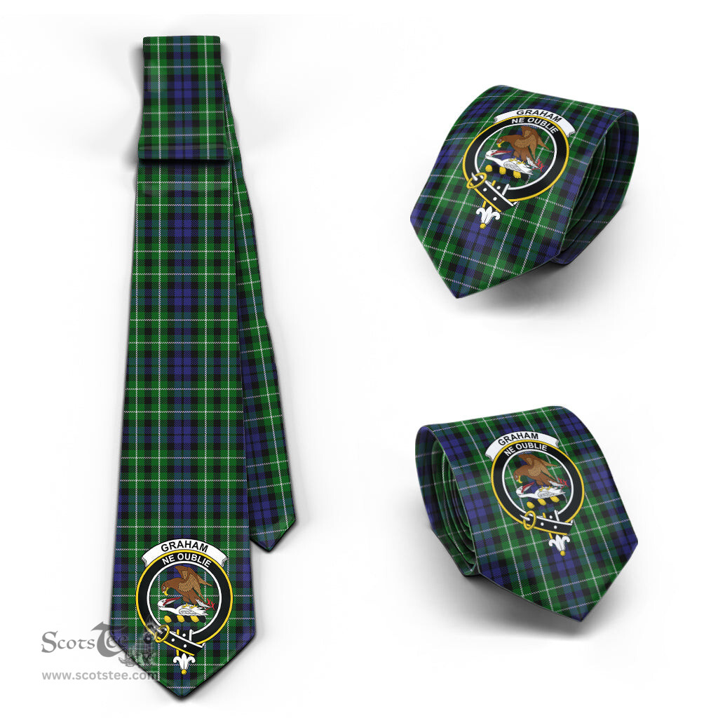 Scottish Graham of Montrose Tartan Tie with Family Crest Tartan Plaid NeckTie Scottish Plaid Tartan Plaid - ScotsTee - scotstee.com