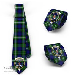 Scottish Forbes Modern Tartan Tie with Family Crest Tartan Plaid NeckTie Scottish Plaid Tartan Plaid - ScotsTee - scotstee.com