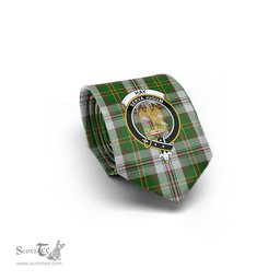 Scottish Hay White Dress Tartan Tie with Family Crest Tartan Plaid NeckTie Scottish Plaid Tartan Plaid - ScotsTee - scotstee.com