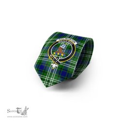 Scottish Haliburton Tartan Tie with Family Crest Tartan Plaid NeckTie Scottish Plaid Tartan Plaid - ScotsTee - scotstee.com