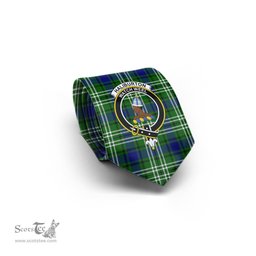 Scottish Haliburton Tartan Tie with Family Crest Tartan Plaid NeckTie Scottish Plaid Tartan Plaid - ScotsTee - scotstee.com