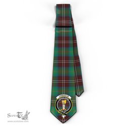 Scottish Chisholm Hunting Ancient Tartan Tie with Family Crest Tartan Plaid NeckTie Scottish Plaid Tartan Plaid - ScotsTee - scotstee.com