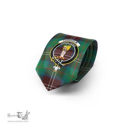Scottish Chisholm Hunting Ancient Tartan Tie with Family Crest Tartan Plaid NeckTie Scottish Plaid Tartan Plaid - ScotsTee - scotstee.com