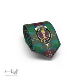 Scottish Chisholm Hunting Ancient Tartan Tie with Family Crest Tartan Plaid NeckTie Scottish Plaid Tartan Plaid - ScotsTee - scotstee.com