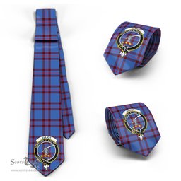 Scottish Elliot Modern Tartan Tie with Family Crest Tartan Plaid NeckTie Scottish Plaid Tartan Plaid - ScotsTee - scotstee.com