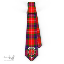 Scottish Fraser Modern Tartan Tie with Family Crest Tartan Plaid NeckTie Scottish Plaid Tartan Plaid - ScotsTee - scotstee.com