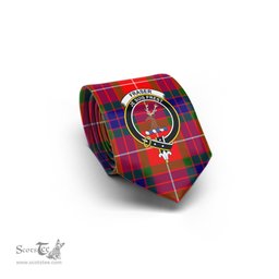 Scottish Fraser Modern Tartan Tie with Family Crest Tartan Plaid NeckTie Scottish Plaid Tartan Plaid - ScotsTee - scotstee.com