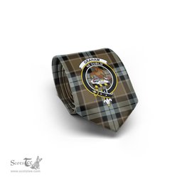 Scottish Graham of Menteith Weathered Tartan Tie with Family Crest Tartan Plaid NeckTie Scottish Plaid Tartan Plaid - ScotsTee - scotstee.com