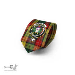 Scottish Buchanan Tartan Tie with Family Crest Tartan Plaid NeckTie Scottish Plaid Tartan Plaid - ScotsTee - scotstee.com