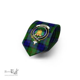 Scottish Dundas Modern Tartan Tie with Family Crest Tartan Plaid NeckTie Scottish Plaid Tartan Plaid - ScotsTee - scotstee.com