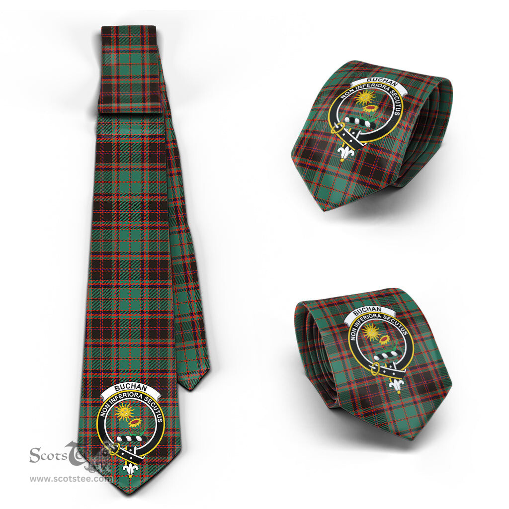 Scottish Buchan Ancient Tartan Tie with Family Crest Tartan Plaid NeckTie Scottish Plaid Tartan Plaid - ScotsTee - scotstee.com