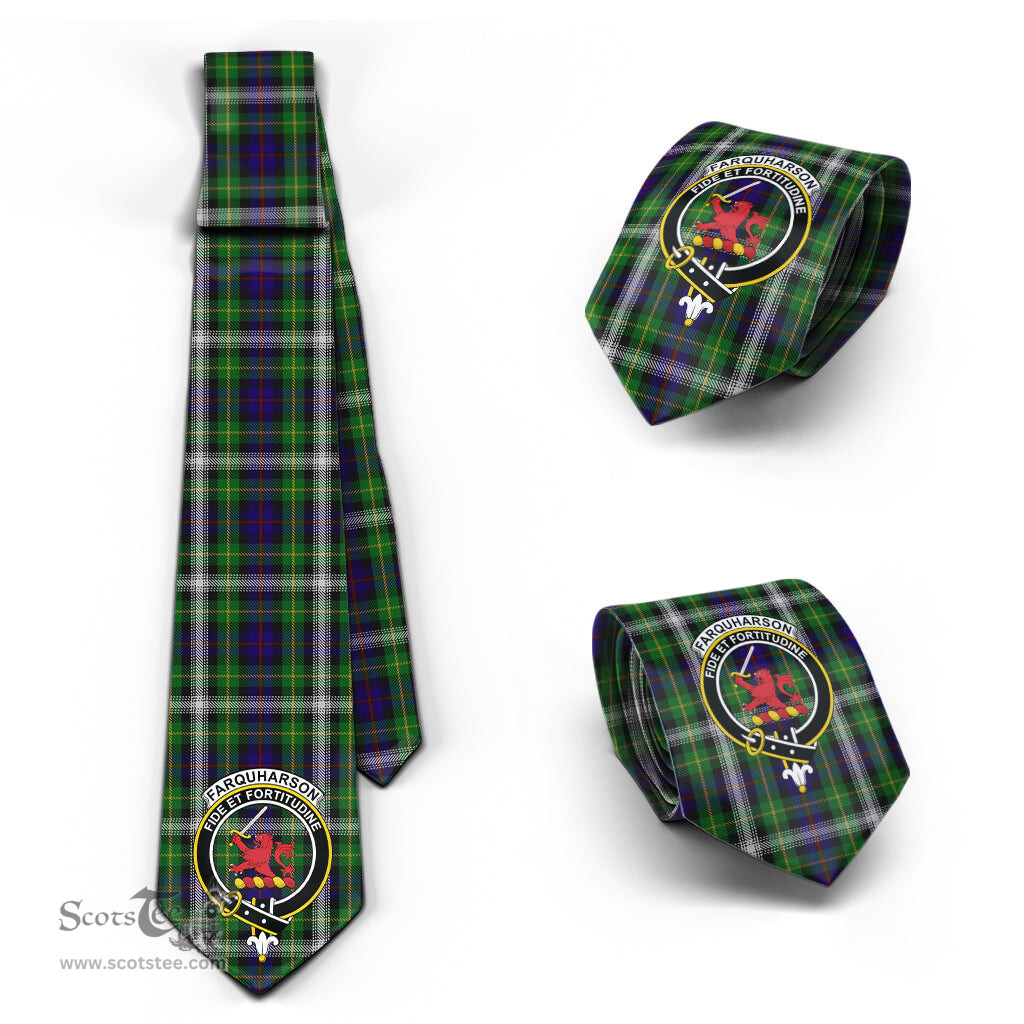 Scottish Farquharson Dress Tartan Tie with Family Crest Tartan Plaid NeckTie Scottish Plaid Tartan Plaid - ScotsTee - scotstee.com