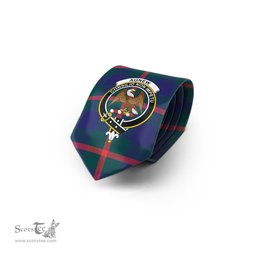 Scottish Agnew Modern Tartan Tie with Family Crest Tartan Plaid NeckTie Scottish Plaid Tartan Plaid - ScotsTee - scotstee.com