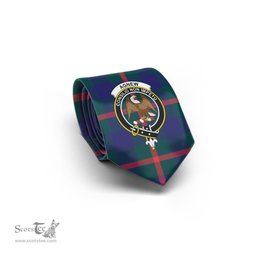 Scottish Agnew Modern Tartan Tie with Family Crest Tartan Plaid NeckTie Scottish Plaid Tartan Plaid - ScotsTee - scotstee.com