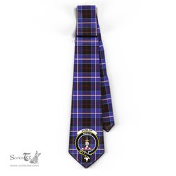 Scottish Dunlop Modern Tartan Tie with Family Crest Tartan Plaid NeckTie Scottish Plaid Tartan Plaid - ScotsTee - scotstee.com