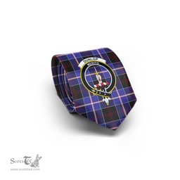 Scottish Dunlop Modern Tartan Tie with Family Crest Tartan Plaid NeckTie Scottish Plaid Tartan Plaid - ScotsTee - scotstee.com