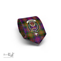 Scottish Carnegie Modern Tartan Tie with Family Crest Tartan Plaid NeckTie Scottish Plaid Tartan Plaid - ScotsTee - scotstee.com
