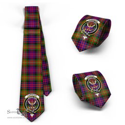 Scottish Carnegie Modern Tartan Tie with Family Crest Tartan Plaid NeckTie Scottish Plaid Tartan Plaid - ScotsTee - scotstee.com