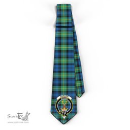 Scottish Gordon Ancient Tartan Tie with Family Crest Tartan Plaid NeckTie Scottish Plaid Tartan Plaid - ScotsTee - scotstee.com