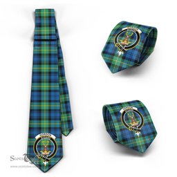 Scottish Gordon Ancient Tartan Tie with Family Crest Tartan Plaid NeckTie Scottish Plaid Tartan Plaid - ScotsTee - scotstee.com