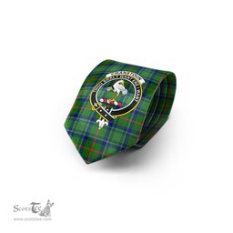 Scottish Cranstoun Tartan Tie with Family Crest Tartan Plaid NeckTie Scottish Plaid Tartan Plaid - ScotsTee - scotstee.com