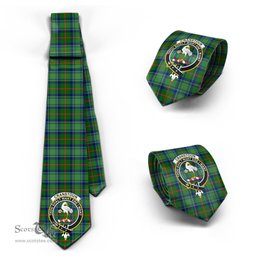 Scottish Cranstoun Tartan Tie with Family Crest Tartan Plaid NeckTie Scottish Plaid Tartan Plaid - ScotsTee - scotstee.com