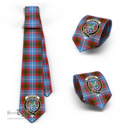 Scottish Crichton Tartan Tie with Family Crest Tartan Plaid NeckTie Scottish Plaid Tartan Plaid - ScotsTee - scotstee.com