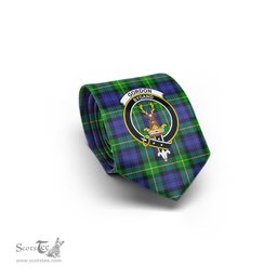 Scottish Gordon Modern Tartan Tie with Family Crest Tartan Plaid NeckTie Scottish Plaid Tartan Plaid - ScotsTee - scotstee.com