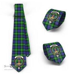 Scottish Gordon Modern Tartan Tie with Family Crest Tartan Plaid NeckTie Scottish Plaid Tartan Plaid - ScotsTee - scotstee.com