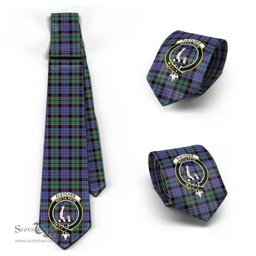 Scottish Fletcher Modern Tartan Tie with Family Crest Tartan Plaid NeckTie Scottish Plaid Tartan Plaid - ScotsTee - scotstee.com