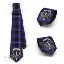 Scottish Dunlop Tartan Tie with Family Crest Tartan Plaid NeckTie Scottish Plaid Tartan Plaid - ScotsTee - scotstee.com